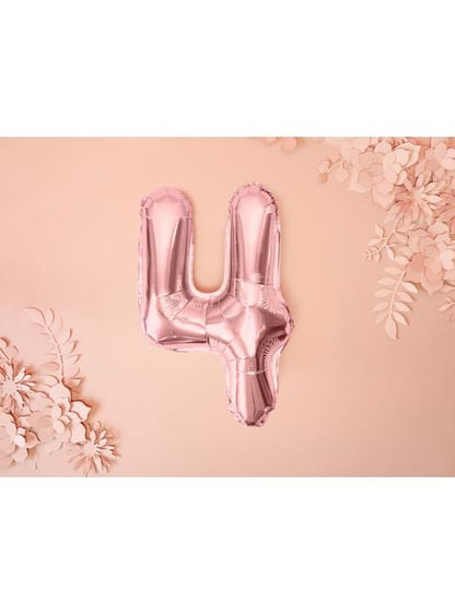 Globo foil “4“ oro rosa (35 cm) - Partydeco | Funidelia