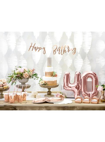 Globo foil “4“ oro rosa (35 cm) - Partydeco | Funidelia