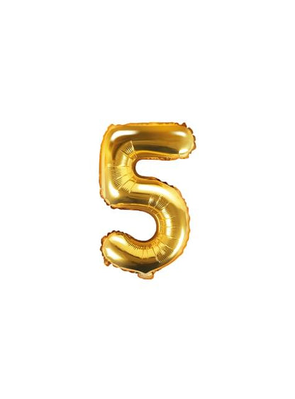 Globo foil “5“ dorado (35 cm)