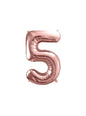 Globo foil “5“ oro rosa (86 cm) - Partydeco | Funidelia
