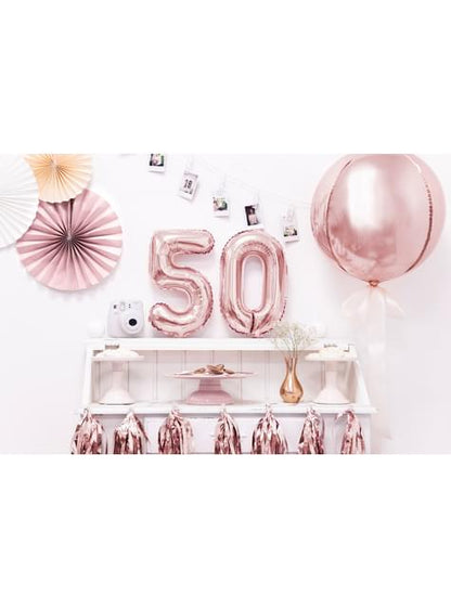 Globo foil “5“ oro rosa (35 cm) - Partydeco | Funidelia