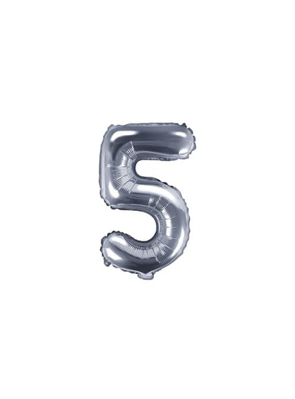 Globo foil “5“ plateado