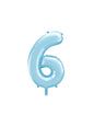 Globo foil “6“ en azul claro 86 cm - Partydeco | Funidelia