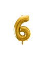 Globo foil “6“ en dorado 86 cm - Partydeco | Funidelia