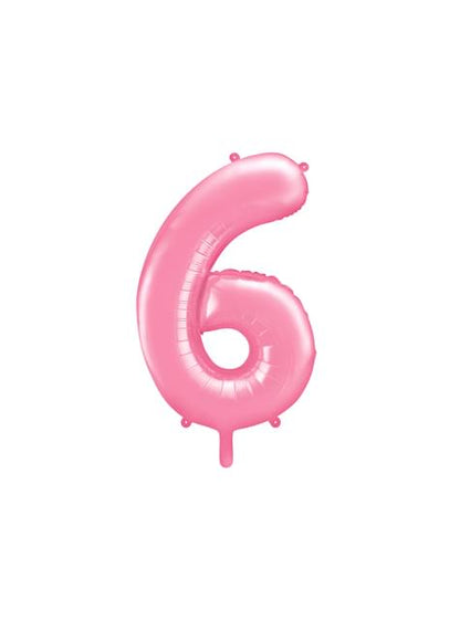 Globo foil “6“ en rosa 86 cm - Partydeco | Funidelia