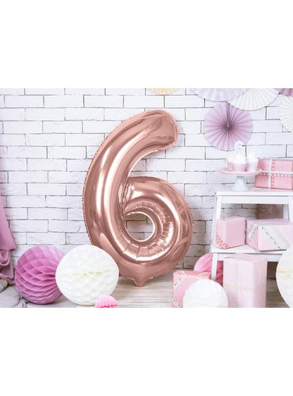Globo foil “6“ oro rosa (86 cm) - Partydeco | Funidelia