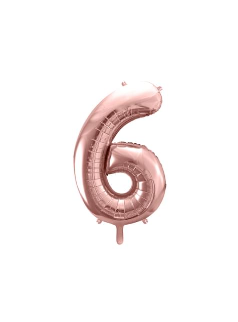 Globo foil “6“ oro rosa (86 cm) - Partydeco | Funidelia