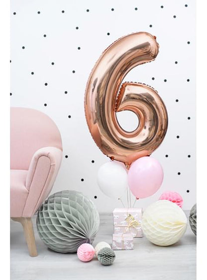 Globo foil “6“ oro rosa (86 cm) - Partydeco | Funidelia
