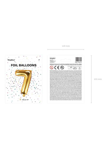 Globo foil “7“ dorado (35 cm)