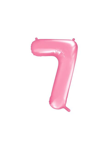 Globo foil “7“ en rosa 86 cm - Partydeco | Funidelia