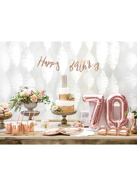 Globo foil “7“ oro rosa (35 cm) - Partydeco | Funidelia