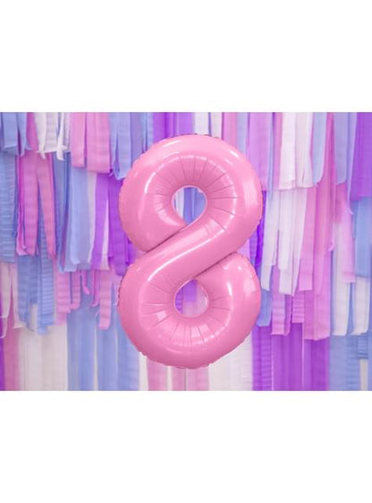 Globo foil “8“ en rosa 86 cm