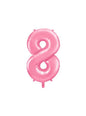 Globo foil “8“ en rosa 86 cm
