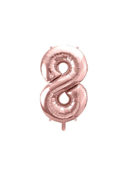 Globo foil “8“ oro rosa (86 cm) - Partydeco | Funidelia