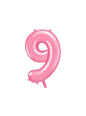 Globo foil “9“ en rosa 86 cm - Partydeco | Funidelia