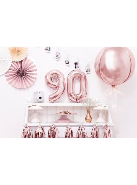 Globo foil “9“ oro rosa (35 cm)