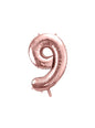 Globo foil “9“ oro rosa (86 cm) - Partydeco | Funidelia