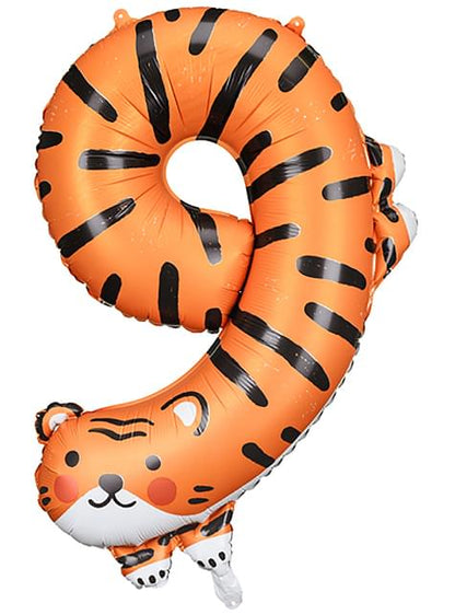 Globo foil “9“ tigre - Partydeco | Funidelia