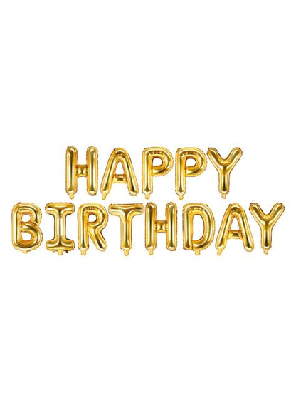 Globo foil “Happy Birthday“ dorado