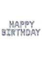 Globo foil “Happy Birthday“ plateado - Partydeco | Funidelia
