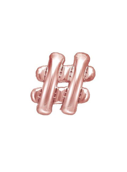 Globo foil hashtag rosa dorado - Partydeco | Funidelia