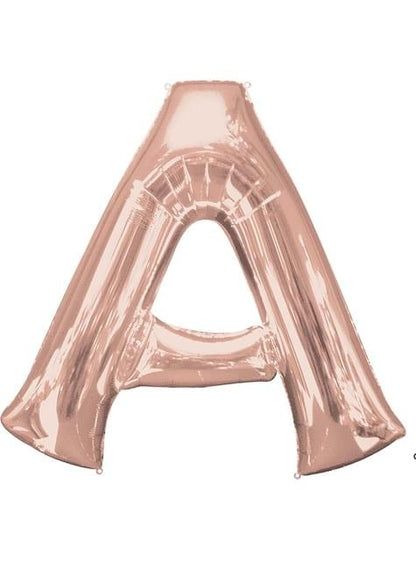 Globo foil letra A oro rosa (86cm) - AMSCAN | Funidelia