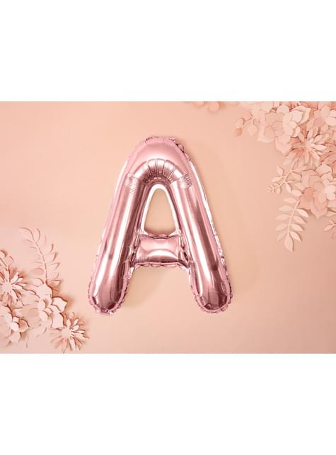 Globo foil letra A oro rosa (35 cm) - Partydeco | Funidelia