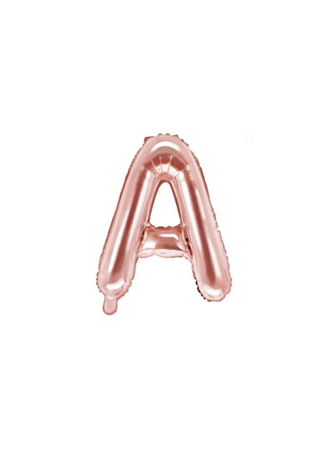 Globo foil letra A oro rosa (35 cm) - Partydeco | Funidelia