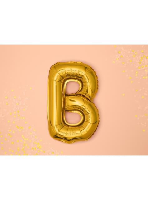Globo foil letra B dorado (35 cm) - Partydeco | Funidelia