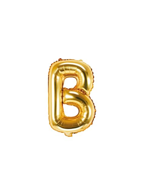 Globo foil letra B dorado (35 cm) - Partydeco | Funidelia