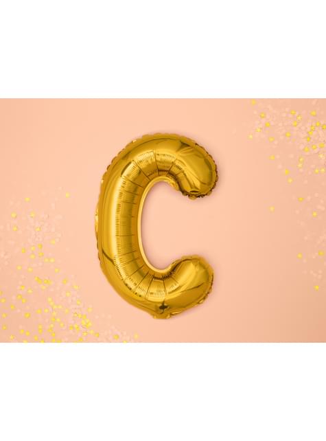 Globo foil letra C dorado - Partydeco | Funidelia
