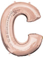 Globo foil letra C oro rosa (81cm) - AMSCAN | Funidelia