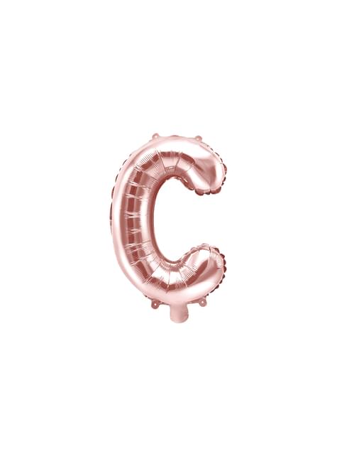 Globo foil letra C oro rosa - Partydeco | Funidelia
