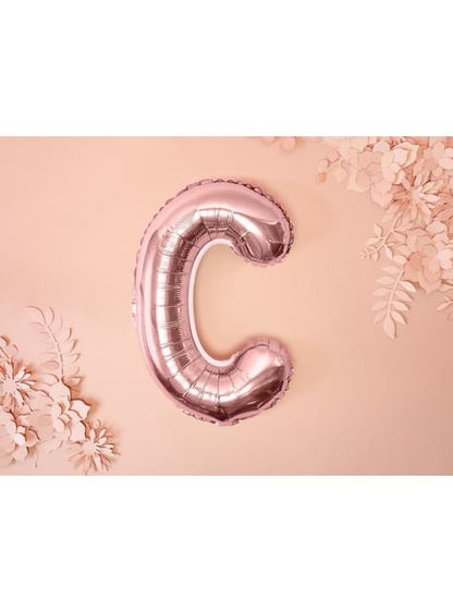 Globo foil letra C oro rosa - Partydeco | Funidelia