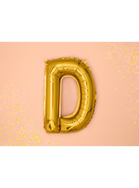 Globo foil letra D dorado - Partydeco | Funidelia