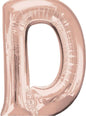 Globo foil letra D oro rosa (83cm) - AMSCAN | Funidelia