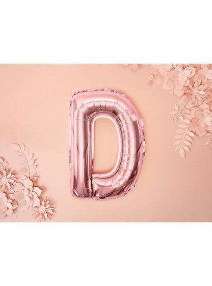 Globo foil letra D oro rosa - Partydeco | Funidelia