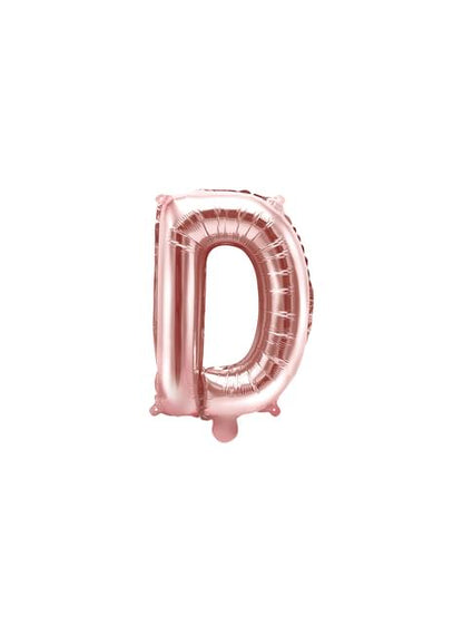 Globo foil letra D oro rosa - Partydeco | Funidelia