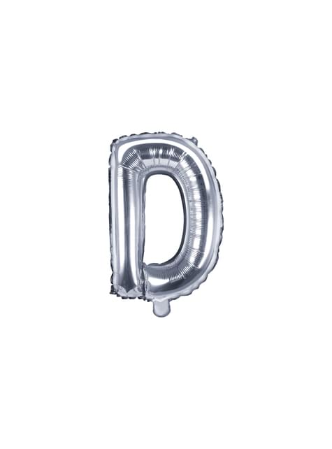 Globo foil letra D plateado - Partydeco | Funidelia