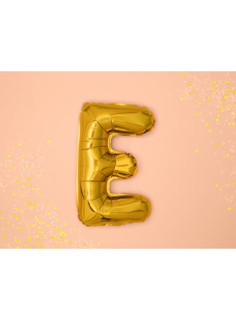Globo foil letra E dorado (35 cm) - Partydeco | Funidelia