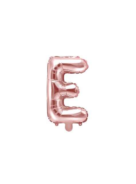 Globo foil letra E oro rosa (35 cm) - Partydeco | Funidelia
