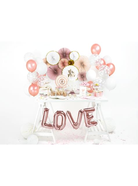 Globo foil letra E oro rosa (35 cm) - Partydeco | Funidelia
