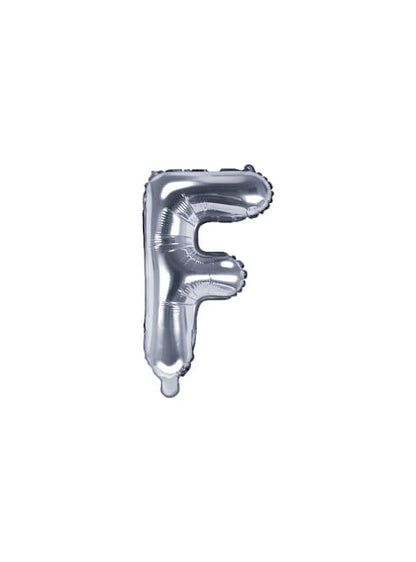 Globo foil letra F plateado (35 cm) - Partydeco | Funidelia