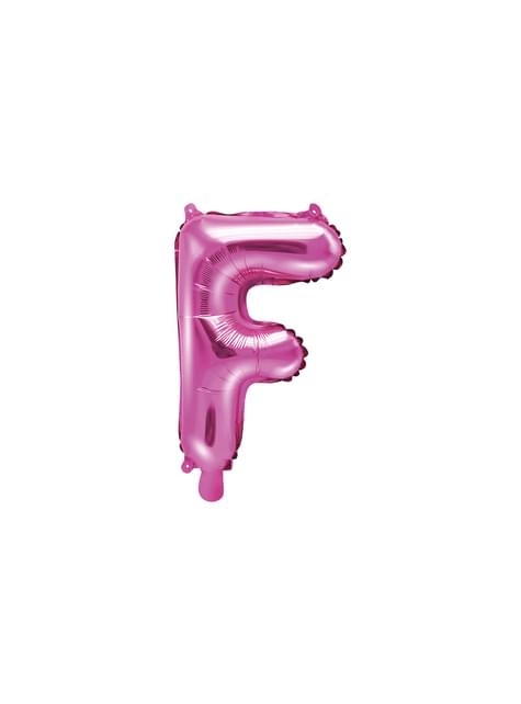Globo foil letra F rosa oscuro (35 cm) - Partydeco | Funidelia