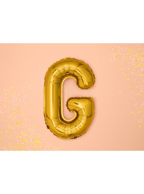 Globo foil letra G dorado - Partydeco | Funidelia