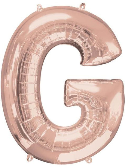 Globo foil letra G oro rosa (81cm) - AMSCAN | Funidelia