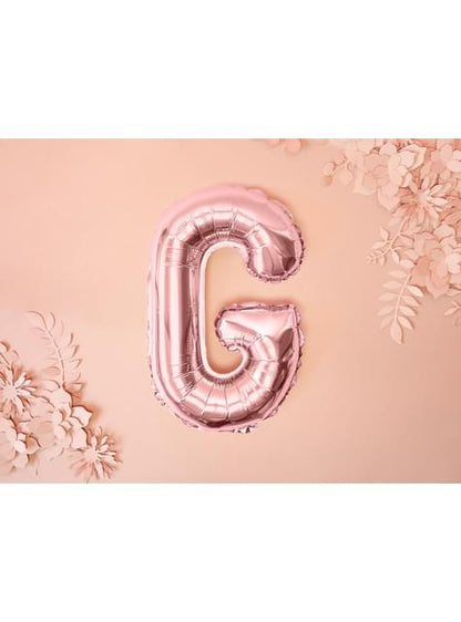 Globo foil letra G oro rosa - Partydeco | Funidelia