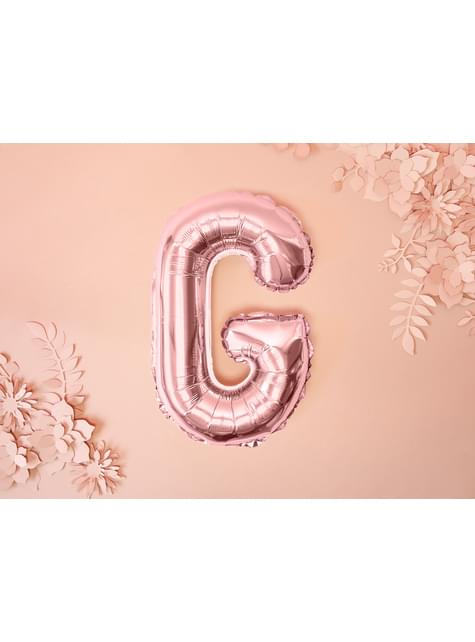 Globo foil letra G oro rosa - Partydeco | Funidelia