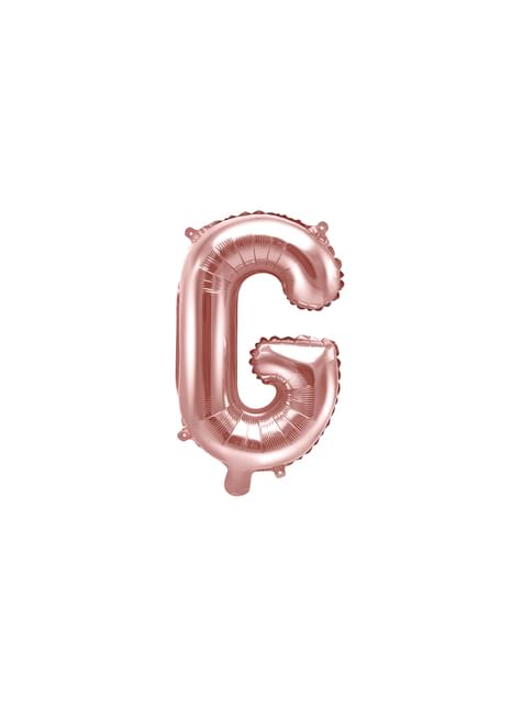 Globo foil letra G oro rosa - Partydeco | Funidelia