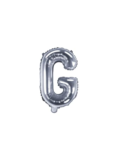Globo foil letra G plateado - Partydeco | Funidelia
